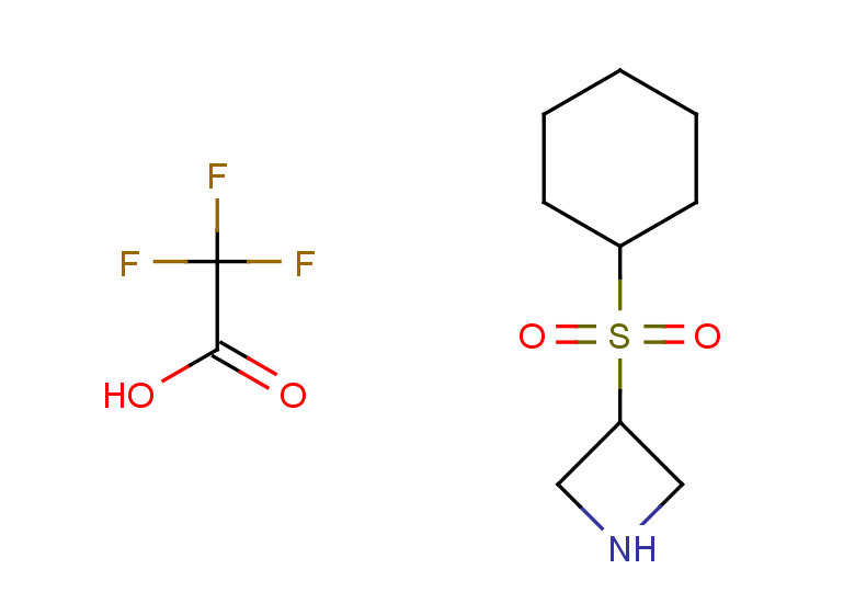 2,2,2-trifluoroacetic acid; 3-(cyclohexanesulfonyl)azetidine