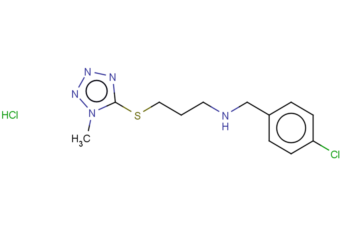 [(4-chlorophenyl)methyl]({3-[(1-methyl-1H-1,2,3,4-tetrazol-5-yl)sulfanyl]propyl})amine hydrochloride