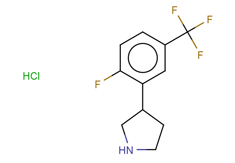 3-[2-fluoro-5-(trifluoromethyl)phenyl]pyrrolidine hydrochloride
