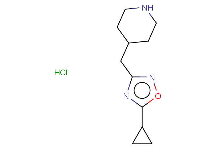4-[(5-cyclopropyl-1,2,4-oxadiazol-3-yl)methyl]piperidine hydrochloride