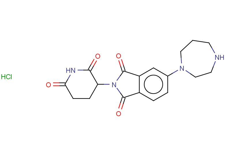 5-(1,4-diazepan-1-yl)-2-(2,6-dioxopiperidin-3-yl)-2,3-dihydro-1H-isoindole-1,3-dione hydrochloride