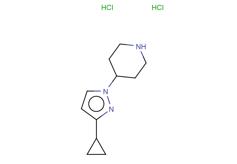 4-(3-cyclopropyl-1H-pyrazol-1-yl)piperidine dihydrochloride