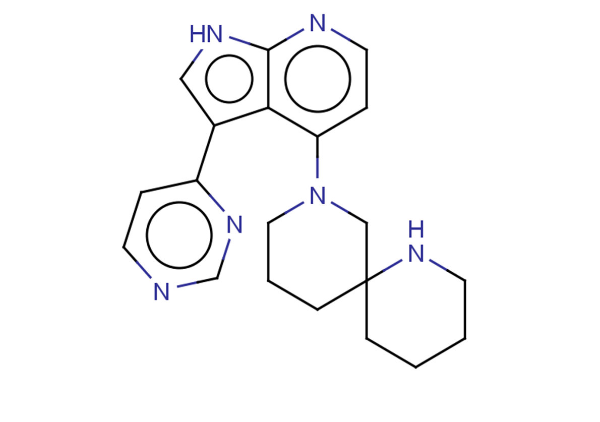 8-[3-(pyrimidin-4-yl)-1H-pyrrolo[2,3-b]pyridin-4-yl]-1,8-diazaspiro[5.5]undecane