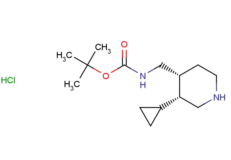 tert-butyl N-{[(3R,4R)-3-cyclopropylpiperidin-4-yl]methyl}carbamate hydrochloride