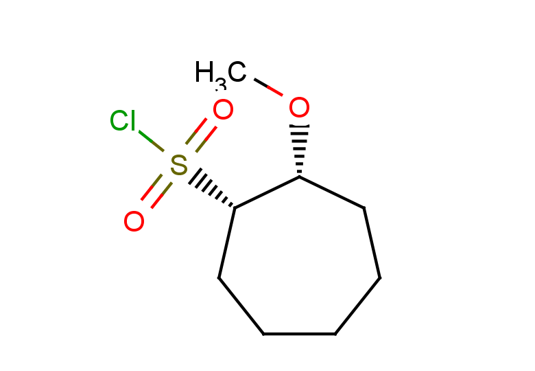rac-(1R,2S)-2-methoxycycloheptane-1-sulfonyl chloride, cis