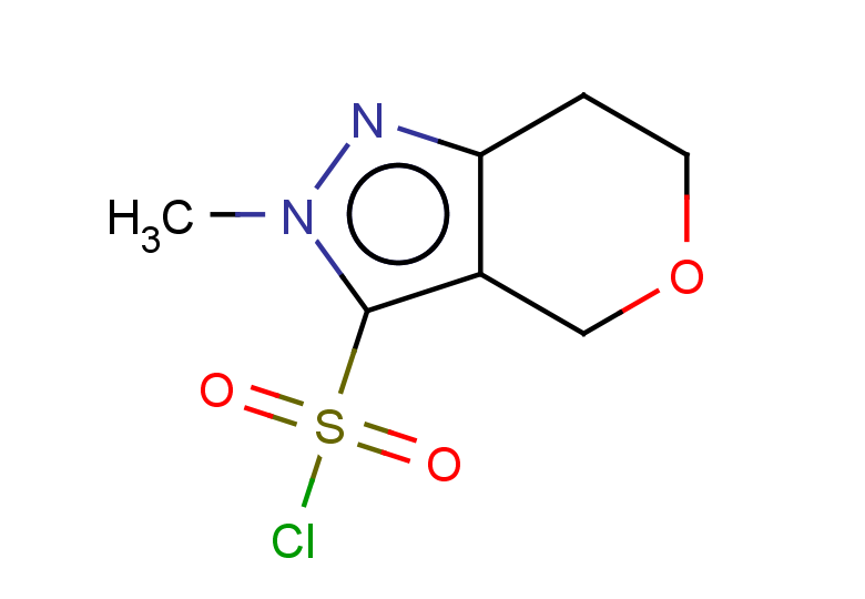 2-methyl-2H,4H,6H,7H-pyrano[4,3-c]pyrazole-3-sulfonyl chloride