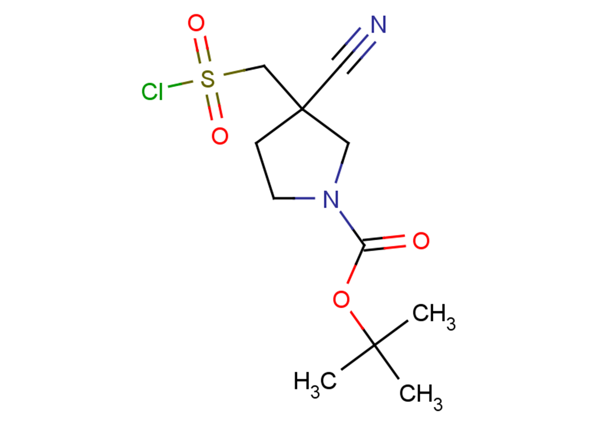 tert-butyl 3-[(chlorosulfonyl)methyl]-3-cyanopyrrolidine-1-carboxylate