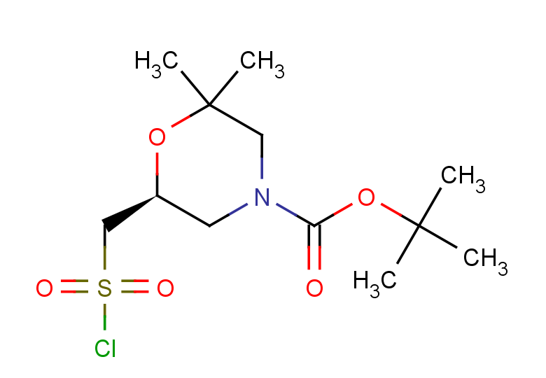 tert-butyl (6S)-6-[(chlorosulfonyl)methyl]-2,2-dimethylmorpholine-4-carboxylate