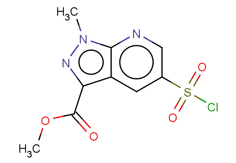 methyl 5-(chlorosulfonyl)-1-methyl-1H-pyrazolo[3,4-b]pyridine-3-carboxylate