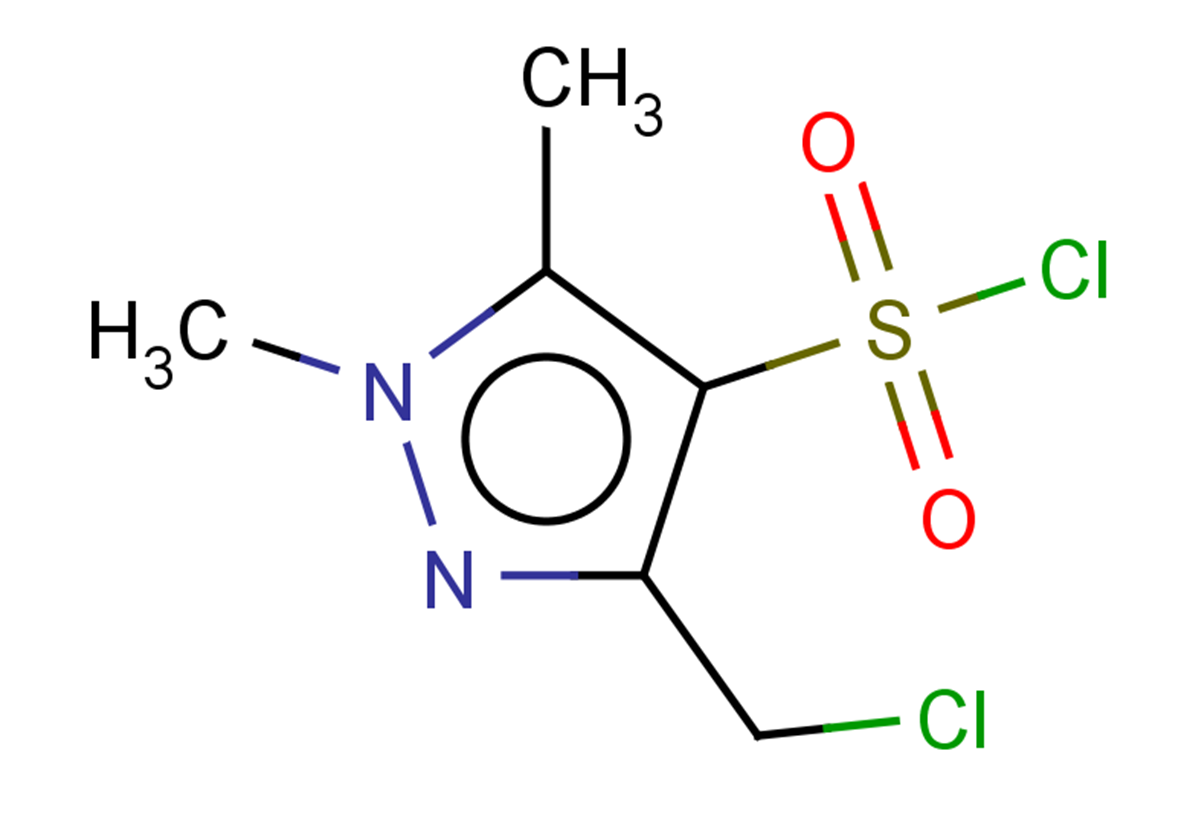 3-(chloromethyl)-1,5-dimethyl-1H-pyrazole-4-sulfonyl chloride