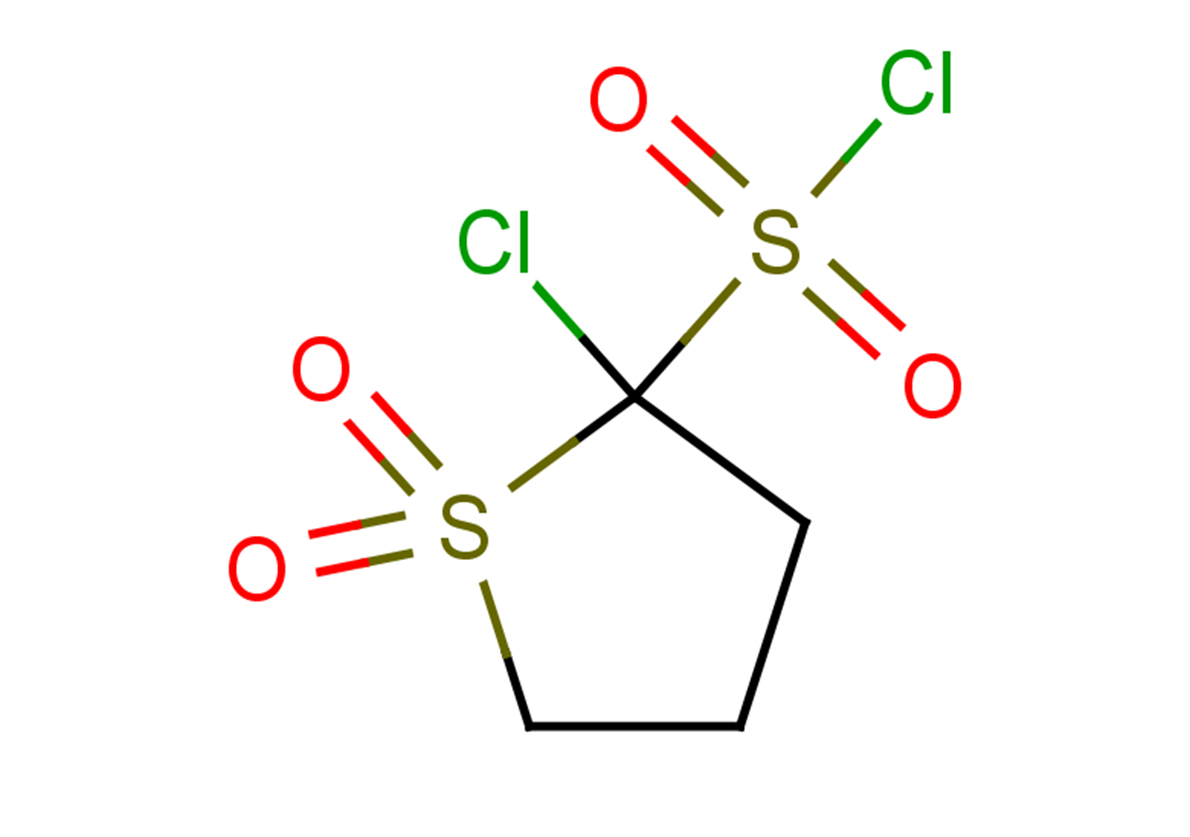 2-chloro-1,1-dioxo-1lambda6-thiolane-2-sulfonyl chloride