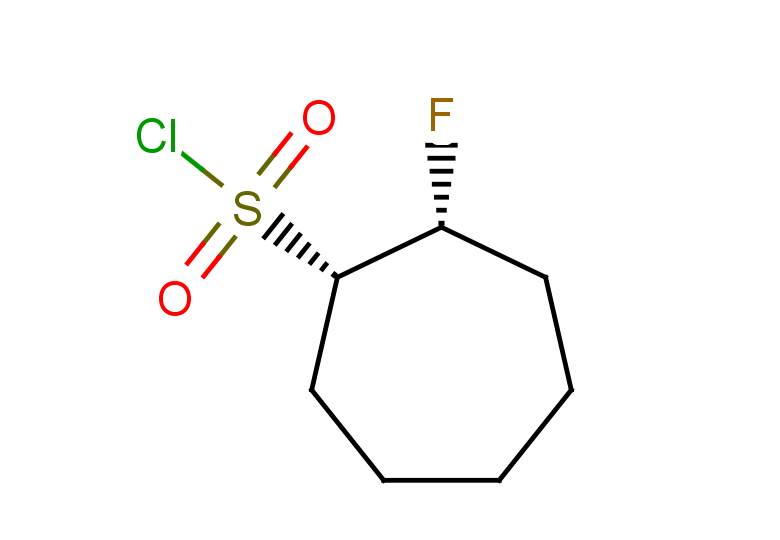 rac-(1R,2S)-2-fluorocycloheptane-1-sulfonyl chloride, cis