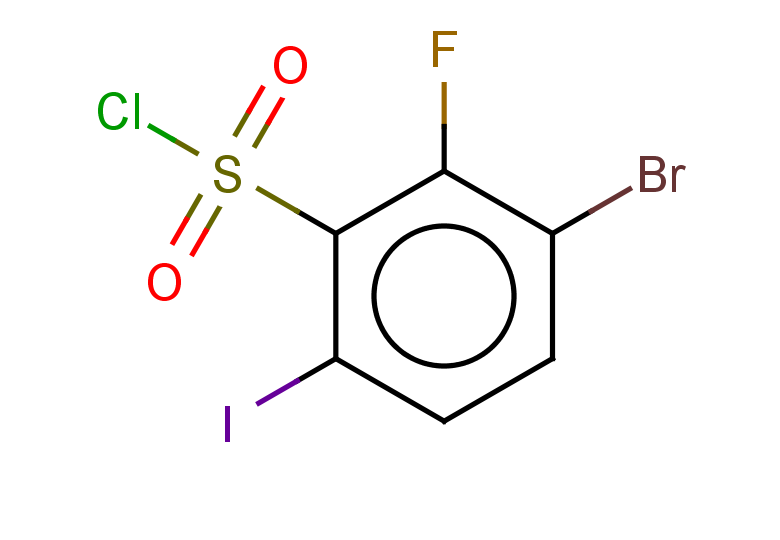 3-bromo-2-fluoro-6-iodobenzene-1-sulfonyl chloride