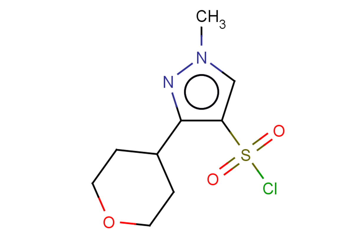 1-methyl-3-(oxan-4-yl)-1H-pyrazole-4-sulfonyl chloride