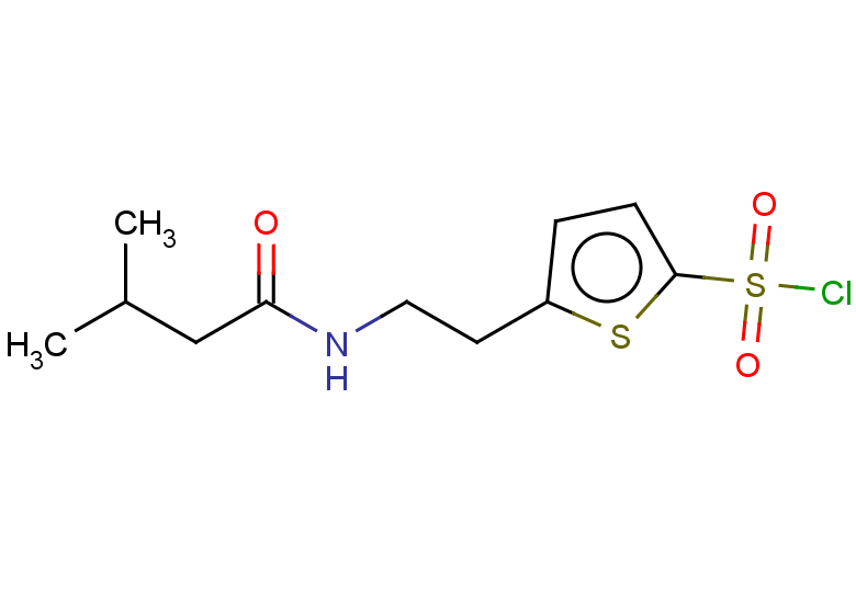 5-[2-(3-methylbutanamido)ethyl]thiophene-2-sulfonyl chloride