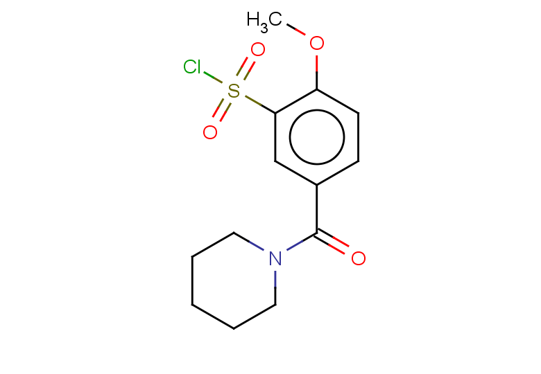 2-methoxy-5-[(piperidin-1-yl)carbonyl]benzene-1-sulfonyl chloride