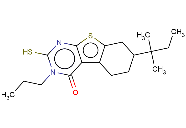 11-(2-methylbutan-2-yl)-4-propyl-5-sulfanyl-8-thia-4,6-diazatricyclo[7.4.0.0,2,7]trideca-1(9),2(7),5-trien-3-one