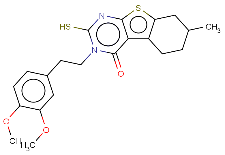 4-[2-(3,4-dimethoxyphenyl)ethyl]-11-methyl-5-sulfanyl-8-thia-4,6-diazatricyclo[7.4.0.0,2,7]trideca-1(9),2(7),5-trien-3-one