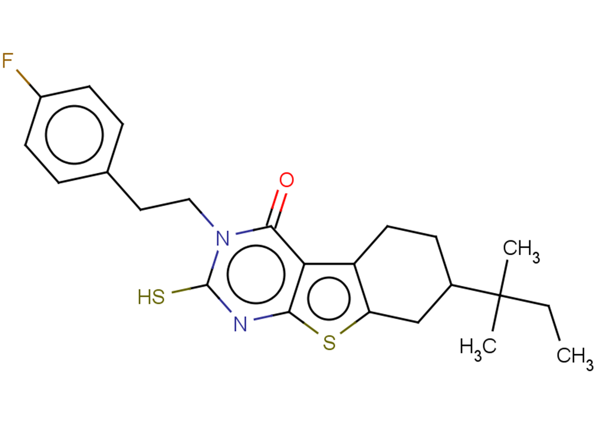 4-[2-(4-fluorophenyl)ethyl]-11-(2-methylbutan-2-yl)-5-sulfanyl-8-thia-4,6-diazatricyclo[7.4.0.0,2,7]trideca-1(9),2(7),5-trien-3-one