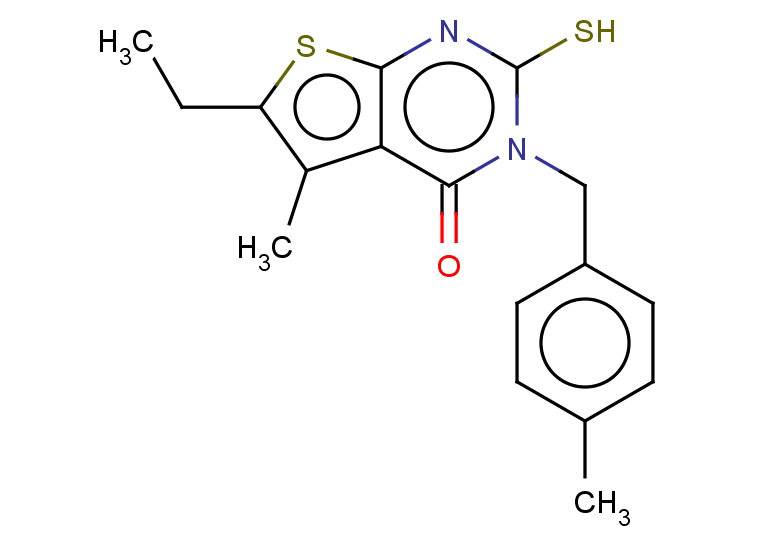 6-ethyl-5-methyl-3-[(4-methylphenyl)methyl]-2-sulfanyl-3H,4H-thieno[2,3-d]pyrimidin-4-one