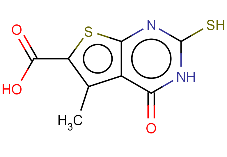 5-methyl-4-oxo-2-sulfanyl-3H,4H-thieno[2,3-d]pyrimidine-6-carboxylic acid