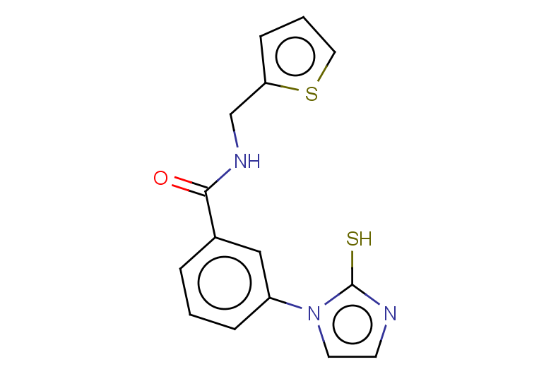 3-(2-sulfanyl-1H-imidazol-1-yl)-N-(thiophen-2-ylmethyl)benzamide