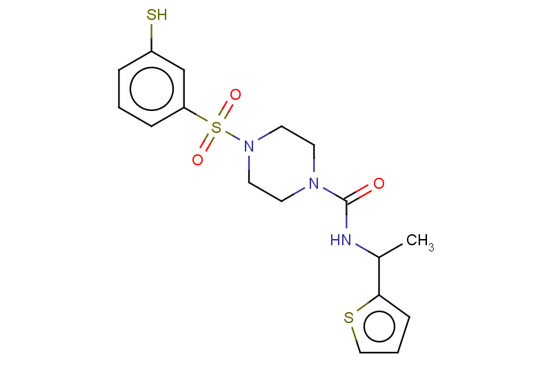 4-(3-sulfanylbenzenesulfonyl)-N-[1-(thiophen-2-yl)ethyl]piperazine-1-carboxamide