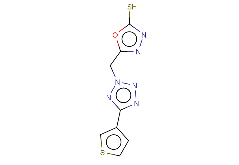 5-{[5-(thiophen-3-yl)-2H-1,2,3,4-tetrazol-2-yl]methyl}-1,3,4-oxadiazole-2-thiol