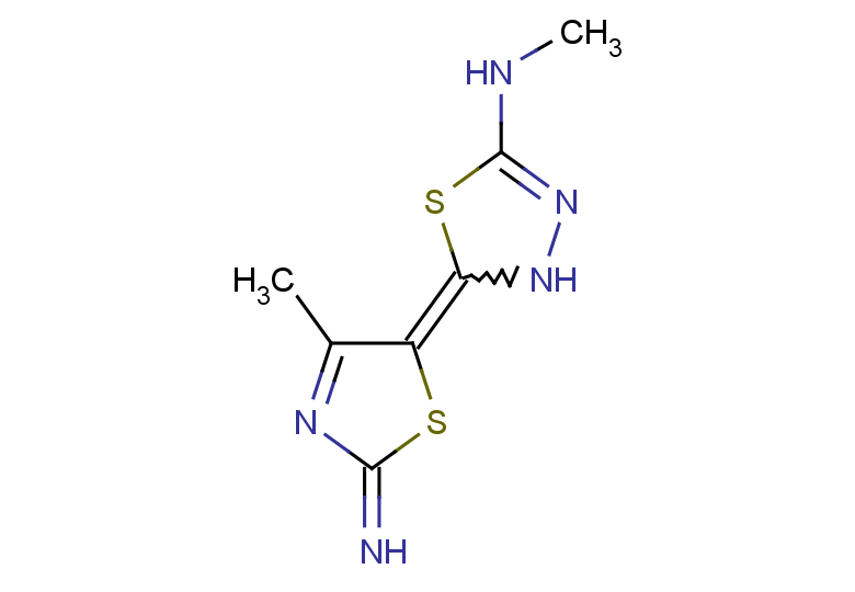 5-(2-imino-4-methyl-2,5-dihydro-1,3-thiazol-5-ylidene)-N-methyl-4,5-dihydro-1,3,4-thiadiazol-2-amine
