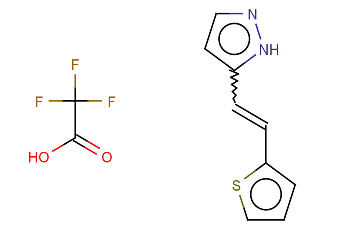 2,2,2-trifluoroacetic acid; 5-[2-(thiophen-2-yl)ethenyl]-1H-pyrazole