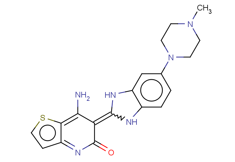 7-amino-6-[5-(4-methylpiperazin-1-yl)-2,3-dihydro-1H-1,3-benzodiazol-2-ylidene]-5H,6H-thieno[3,2-b]pyridin-5-one