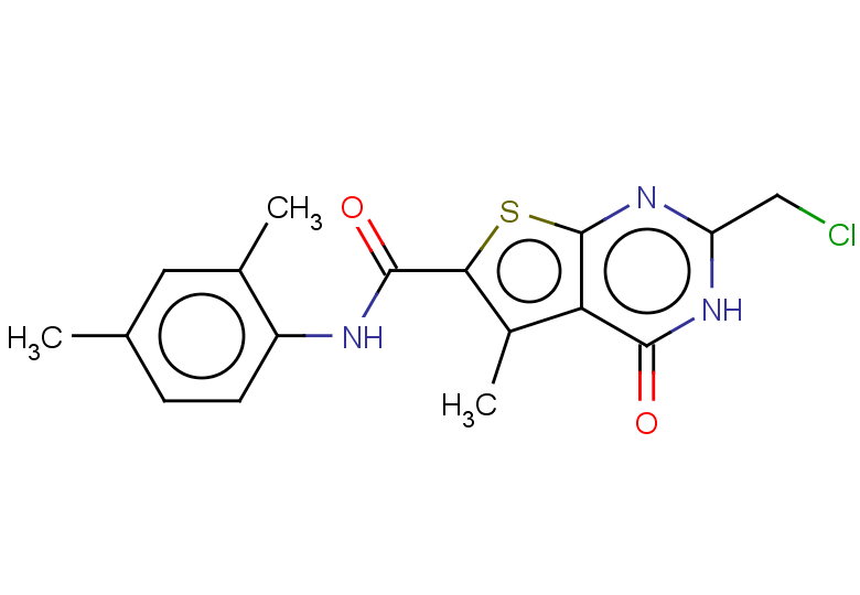 2-(chloromethyl)-N-(2,4-dimethylphenyl)-5-methyl-4-oxo-3H,4H-thieno[2,3-d]pyrimidine-6-carboxamide