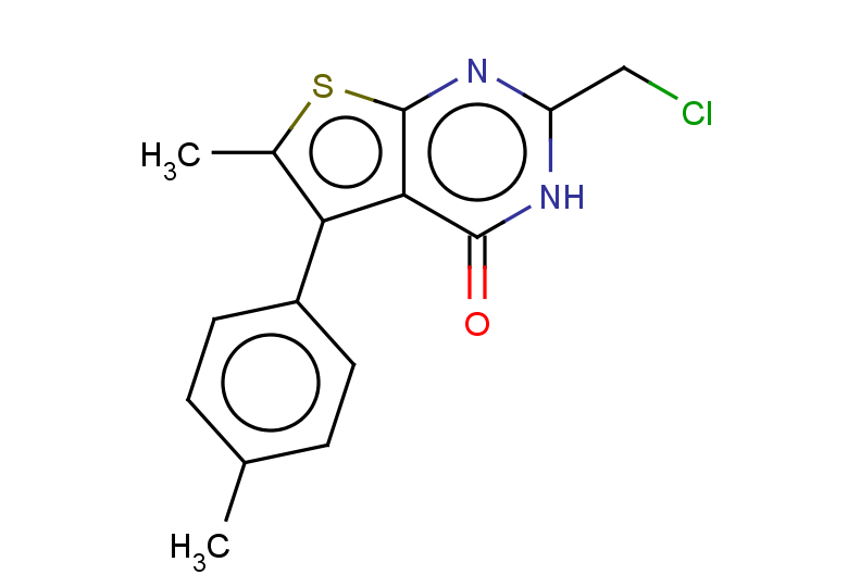 2-(chloromethyl)-6-methyl-5-(4-methylphenyl)-3H,4H-thieno[2,3-d]pyrimidin-4-one