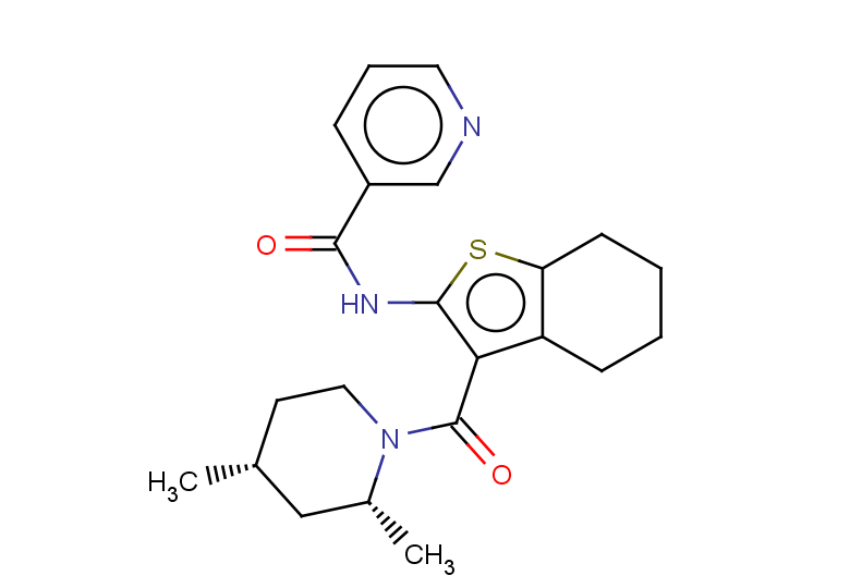 N-(3-{[(2R,4R)-2,4-dimethylpiperidin-1-yl]carbonyl}-4,5,6,7-tetrahydro-1-benzothiophen-2-yl)pyridine-3-carboxamide