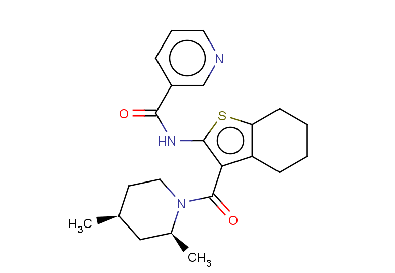 N-(3-{[(2S,4S)-2,4-dimethylpiperidin-1-yl]carbonyl}-4,5,6,7-tetrahydro-1-benzothiophen-2-yl)pyridine-3-carboxamide