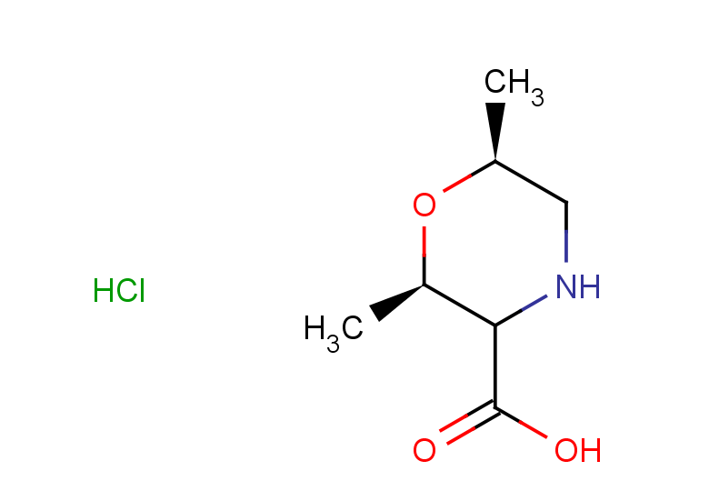 (2R,6S)-2,6-dimethylmorpholine-3-carboxylic acid hydrochloride