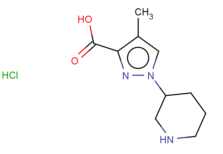 4-methyl-1-(piperidin-3-yl)-1H-pyrazole-3-carboxylic acid hydrochloride