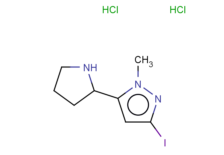 3-iodo-1-methyl-5-(pyrrolidin-2-yl)-1H-pyrazole dihydrochloride