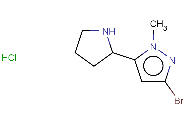 3-bromo-1-methyl-5-(pyrrolidin-2-yl)-1H-pyrazole hydrochloride