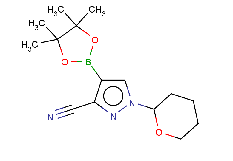 1-(oxan-2-yl)-4-(4,4,5,5-tetramethyl-1,3,2-dioxaborolan-2-yl)-1H-pyrazole-3-carbonitrile