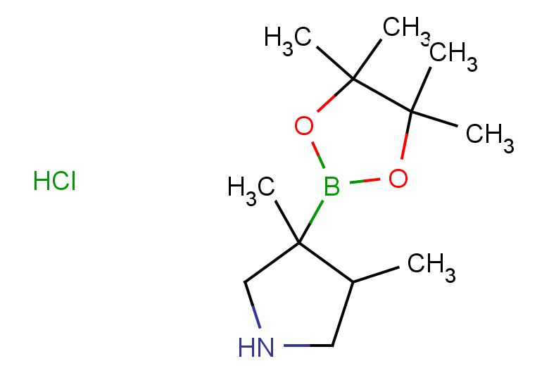 3,4-dimethyl-3-(4,4,5,5-tetramethyl-1,3,2-dioxaborolan-2-yl)pyrrolidine hydrochloride