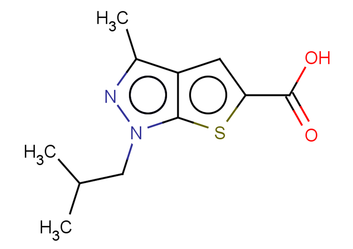 3-methyl-1-(2-methylpropyl)-1H-thieno[2,3-c]pyrazole-5-carboxylic acid