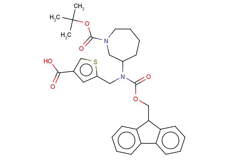 5-[({1-[(tert-butoxy)carbonyl]azepan-3-yl}[(9H-fluoren-9-ylmethoxy)carbonyl]amino)methyl]thiophene-3-carboxylic acid