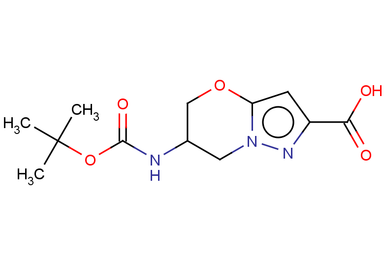 6-{[(tert-butoxy)carbonyl]amino}-5H,6H,7H-pyrazolo[3,2-b][1,3]oxazine-2-carboxylic acid