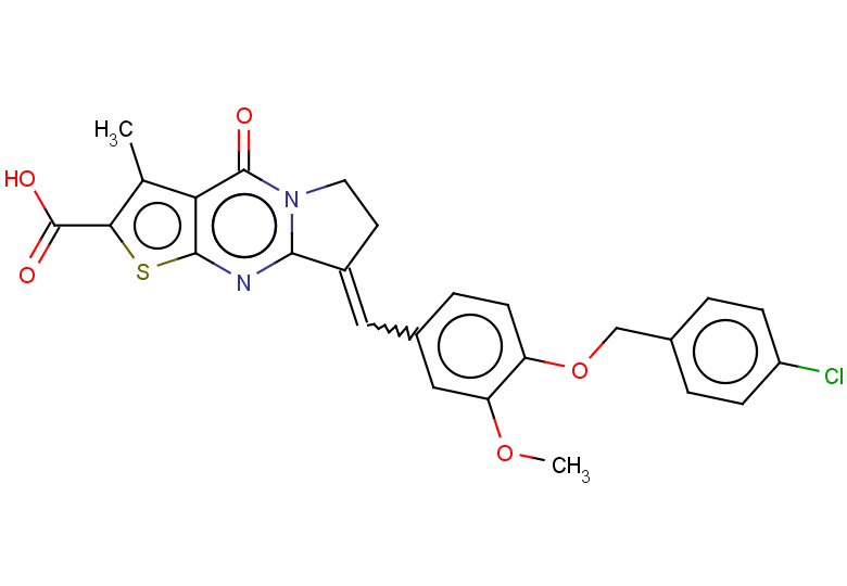 10-({4-[(4-chlorophenyl)methoxy]-3-methoxyphenyl}methylidene)-4-methyl-2-oxo-6-thia-1,8-diazatricyclo[7.3.0.0^{3,7}]dodeca-3(7),4,8-triene-5-carboxylic acid