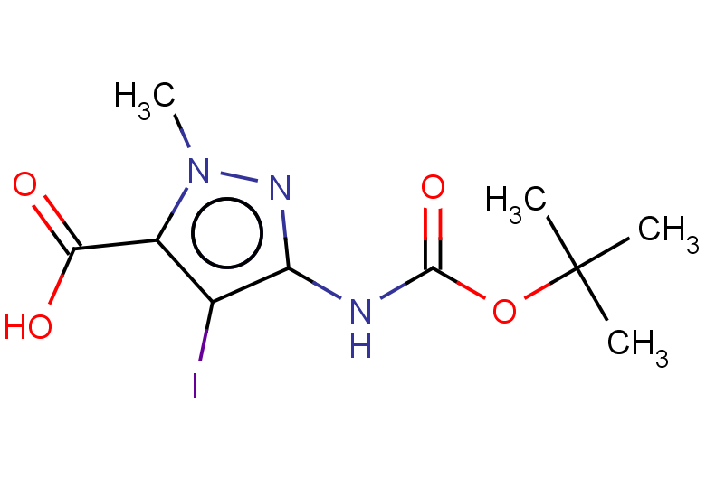 3-{[(tert-butoxy)carbonyl]amino}-4-iodo-1-methyl-1H-pyrazole-5-carboxylic acid