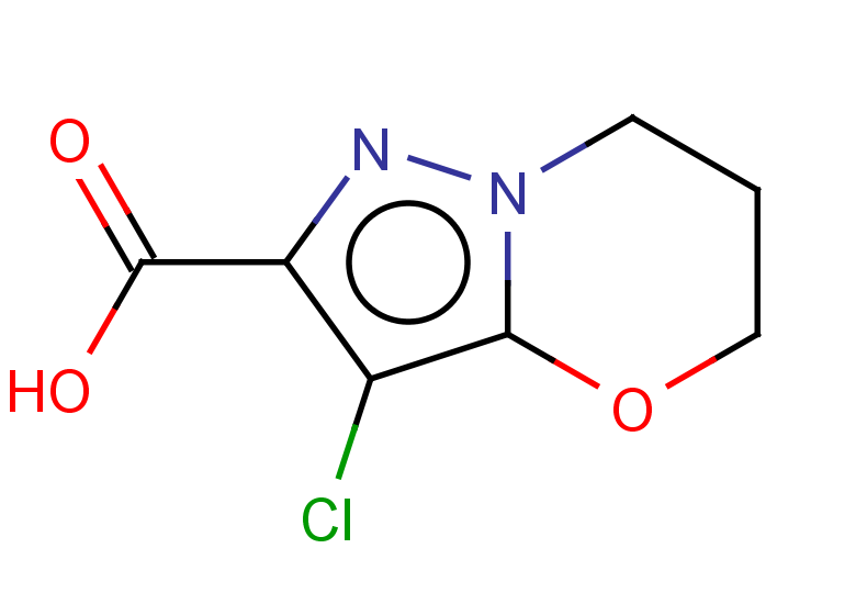 3-chloro-5H,6H,7H-pyrazolo[3,2-b][1,3]oxazine-2-carboxylic acid