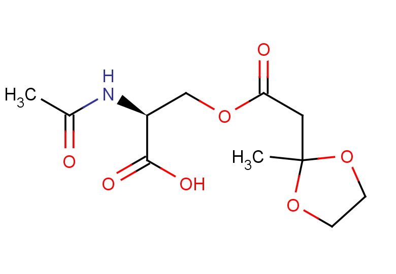 (2S)-2-acetamido-3-{[2-(2-methyl-1,3-dioxolan-2-yl)acetyl]oxy}propanoic acid
