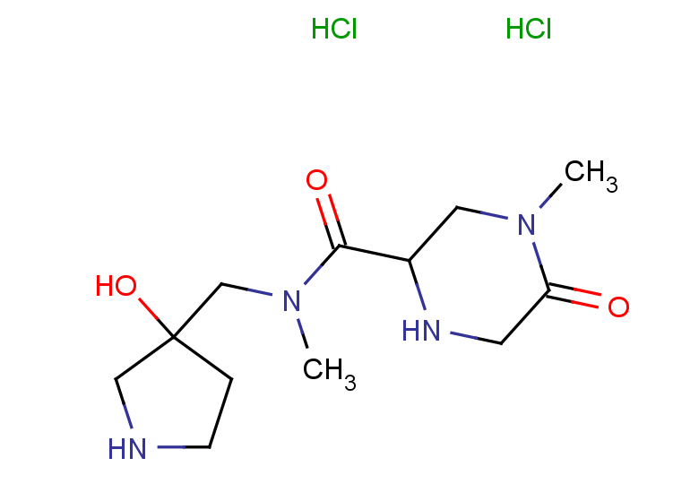 N-[(3-hydroxypyrrolidin-3-yl)methyl]-N,4-dimethyl-5-oxopiperazine-2-carboxamide dihydrochloride