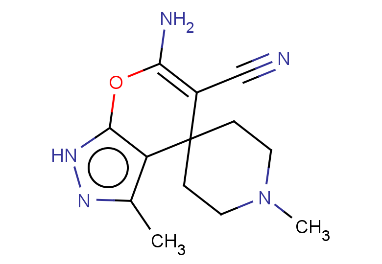 3'-amino-1,7'-dimethyl-5'H-spiro[piperidine-4,1'-pyrano[2,3-c]pyrazole]-2'-carbonitrile